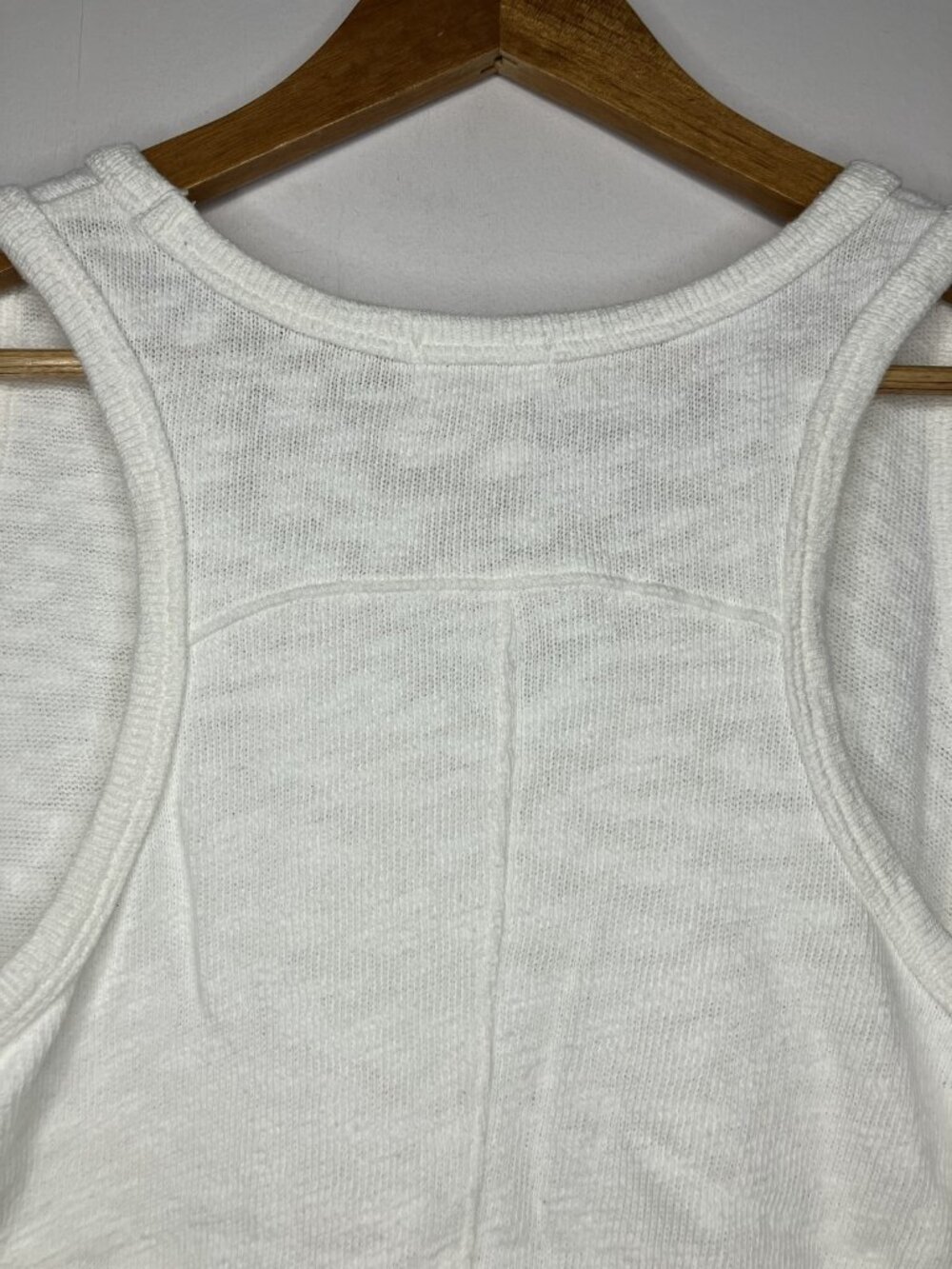Basin + Range Women's White 100% Cotton Slub Knit Tank Top Size Large - Picture 6 of 8